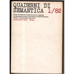 QUADERNI DI SEMANTICA-n 1, giugno-1982