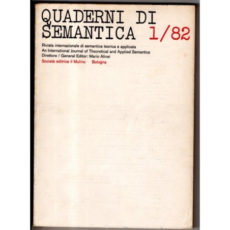 QUADERNI DI SEMANTICA-n 1, giugno-1982