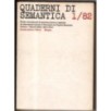 QUADERNI DI SEMANTICA-n 1, giugno-1982
