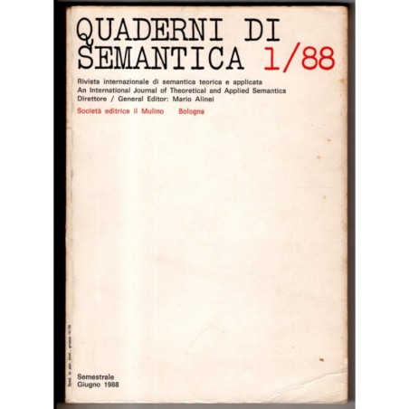 QUADERNI DI SEMANTICA-n 1, giugno-1988