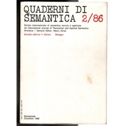 QUADERNI DI SEMANTICA-n 2, dicembre-1986