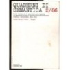 QUADERNI DI SEMANTICA-n 2, dicembre-1986