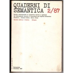 QUADERNI DI SEMANTICA-n 2, dicembre-1987