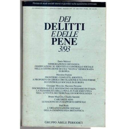 DEI DELITTI E DELLE PENE 3/93-n 3, maggio-1994