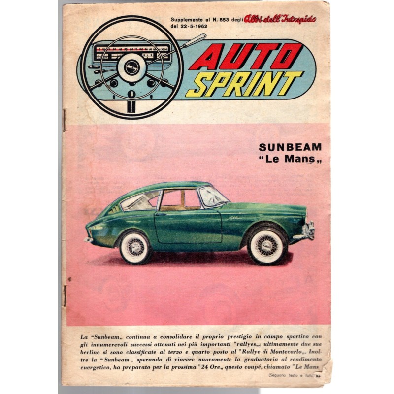 AUTOSPRINT-suppl al n 853 degli Albi dell'Intrepido-1962