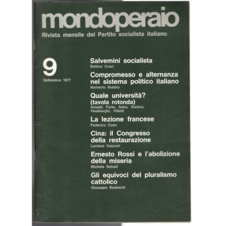 MONDOPERAIO-n 9, settembre-1977