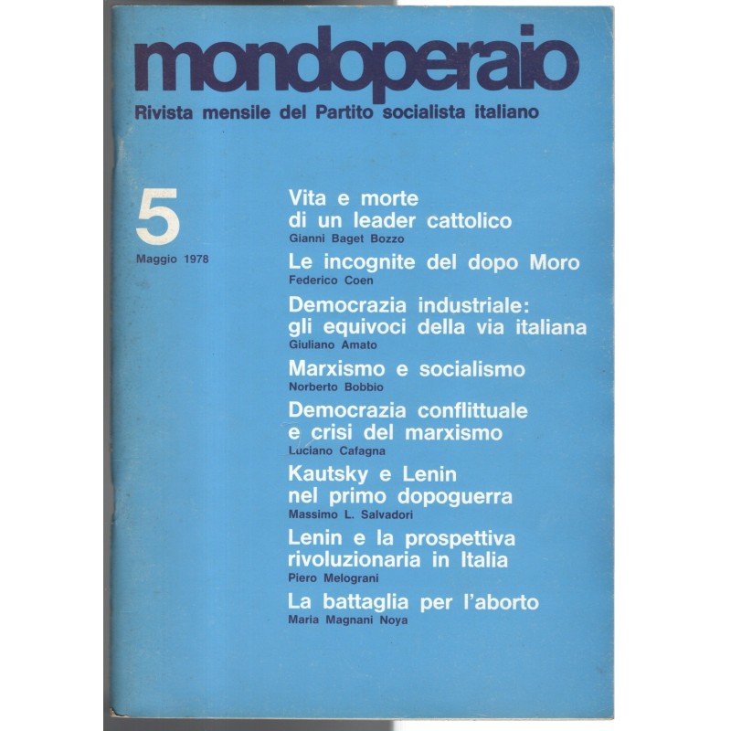 MONDOPERAIO-n 5, maggio-1978