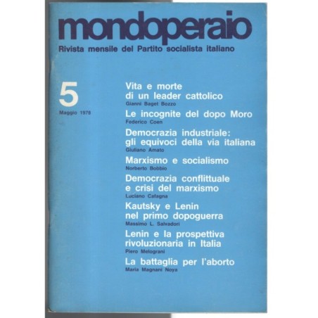 MONDOPERAIO-n 5, maggio-1978