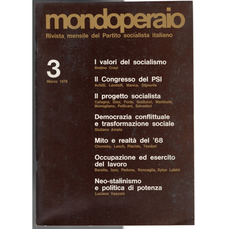 MONDOPERAIO-n 3, marzo-1978
