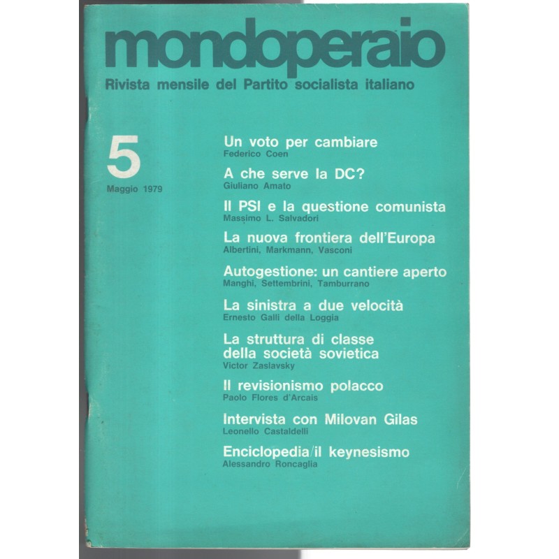 MONDOPERAIO-n 5, maggio-1979
