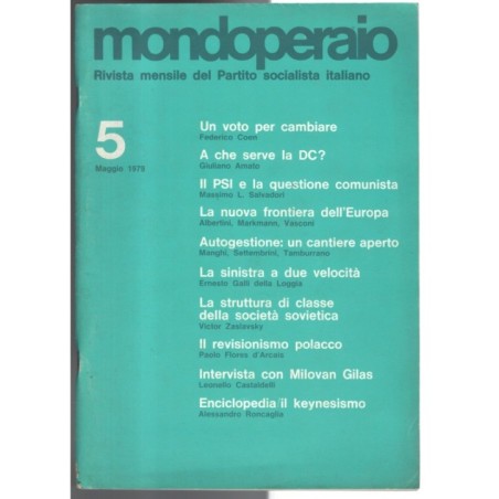 MONDOPERAIO-n 5, maggio-1979