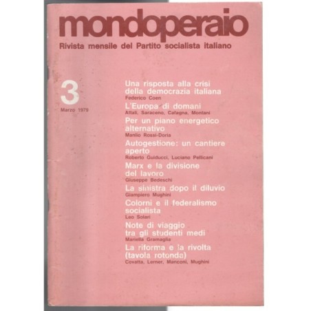 MONDOPERAIO-n 3, marzo-1979