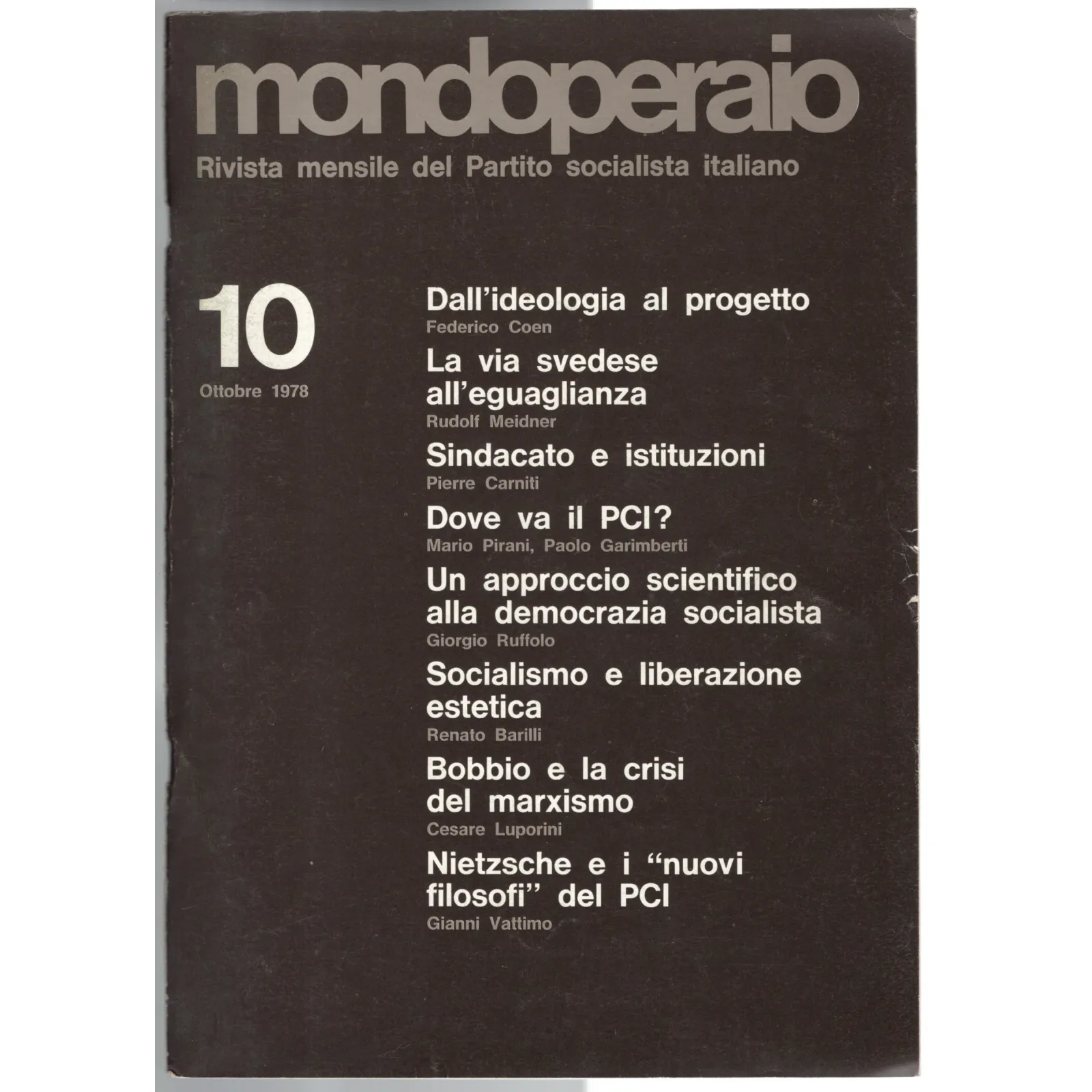 MONDOPERAIO-n 10, ottobre-1978