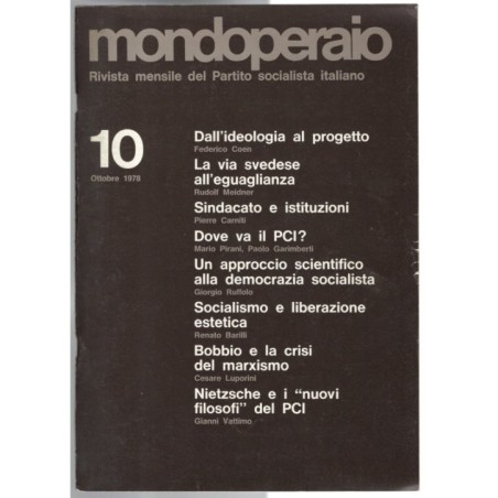 MONDOPERAIO-n 10, ottobre-1978