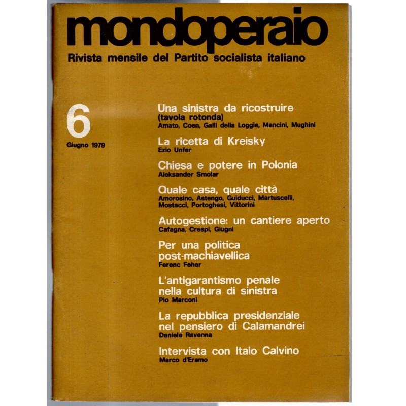 MONDOPERAIO-n 6, giugno-1979