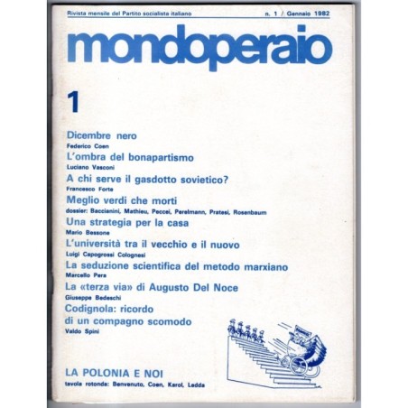 MONDOPERAIO-n 1, gennaio-1982