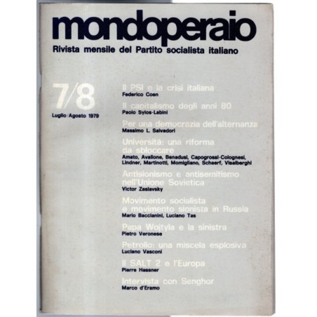 MONDOPERAIO-n 7-8, luglio/agosto-1979