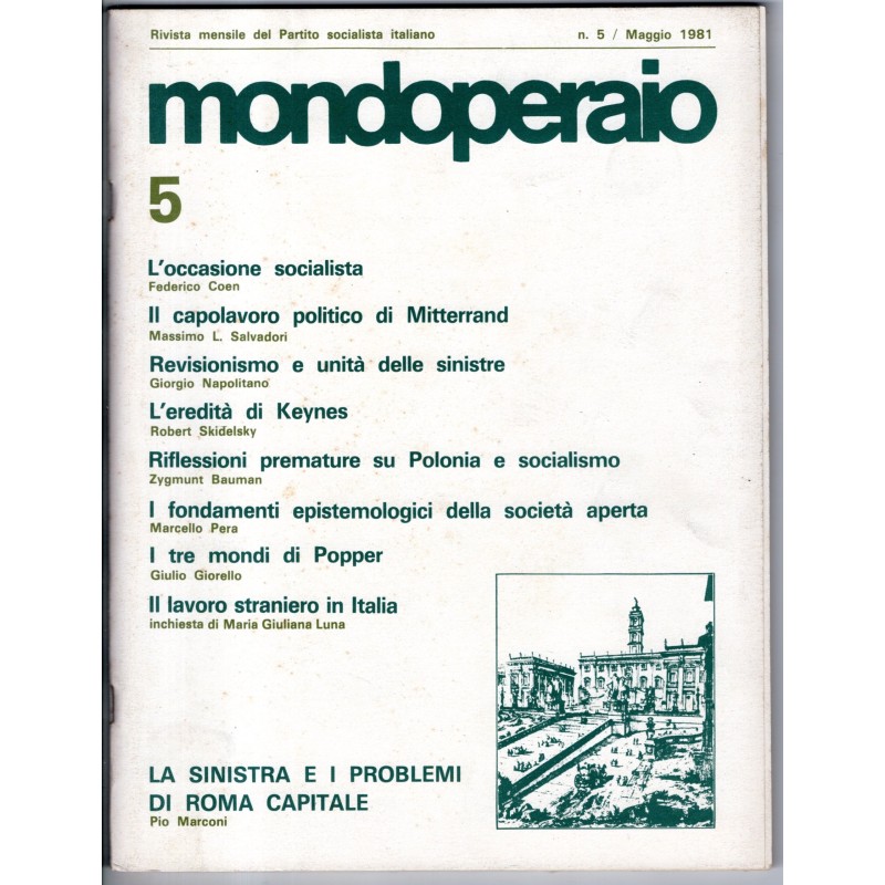 MONDOPERAIO-n 5, maggio-1981