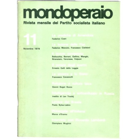 MONDOPERAIO-n 11, novembre-1979
