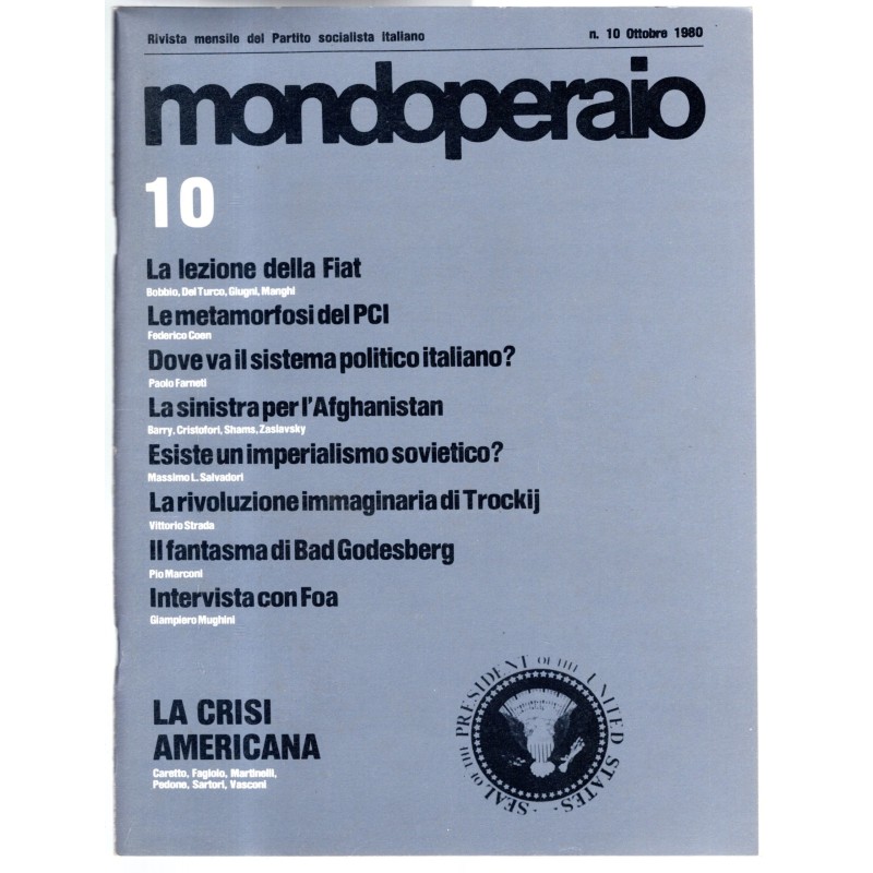 MONDOPERAIO-n 10, ottobre-1980