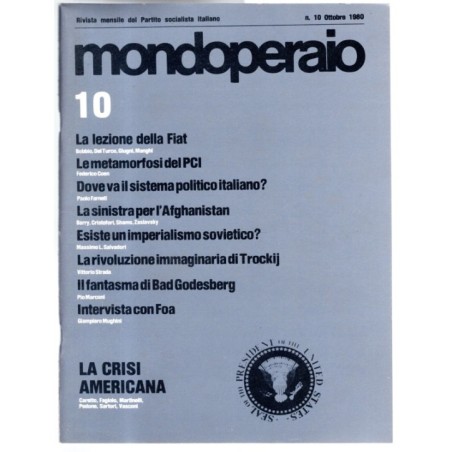 MONDOPERAIO-n 10, ottobre-1980