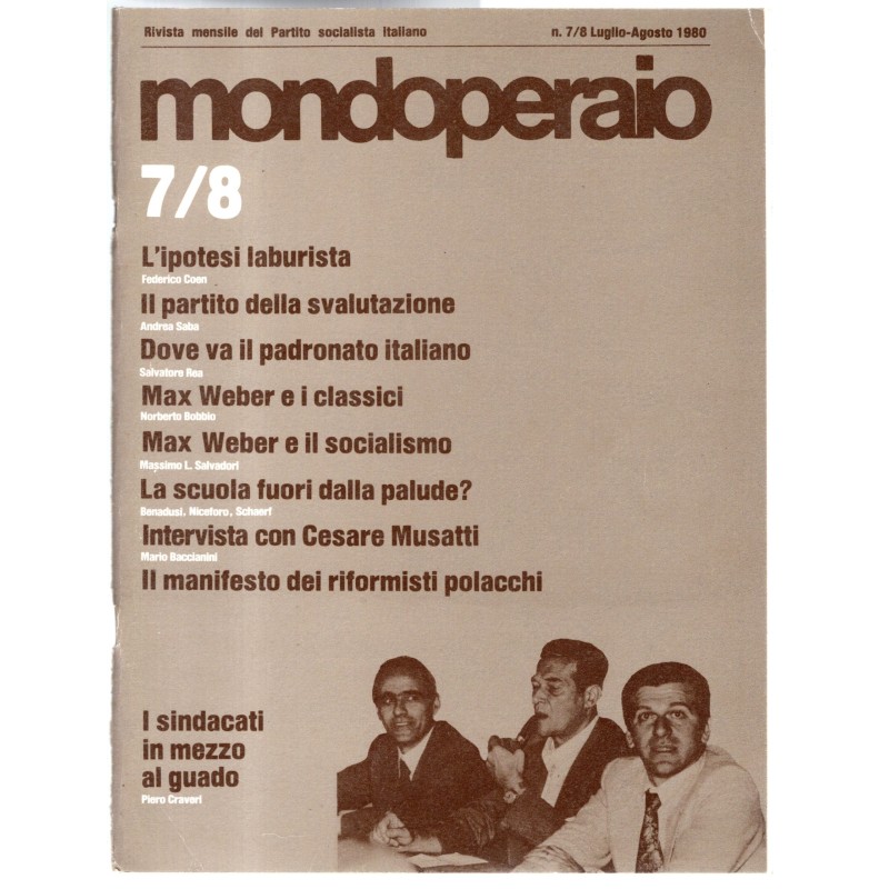 MONDOPERAIO-n 7-8, luglio/agosto-1980