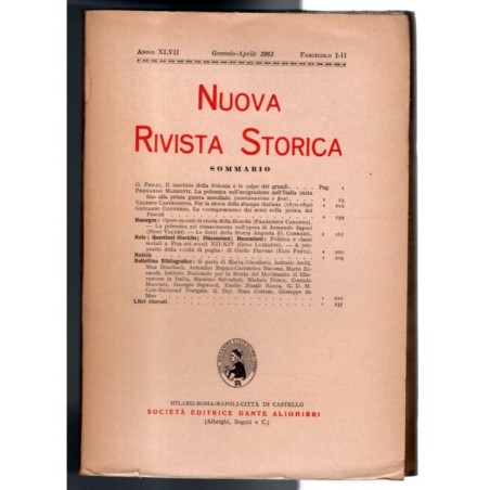 NUOVA RIVISTA STORICA-fasc I-II, gennaio/aprile-1963