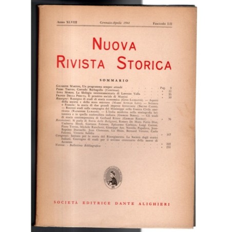 NUOVA RIVISTA STORICA-fasc I-II, gennaio/aprile-1964