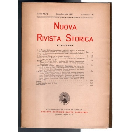 NUOVA RIVISTA STORICA-fasc I-II, gennaio/aprile-1962
