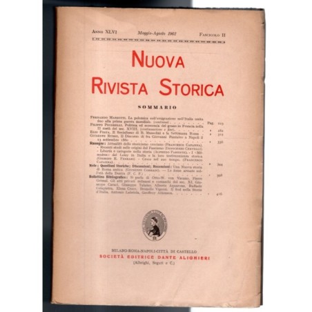 NUOVA RIVISTA STORICA-fasc II, maggio/agosto-1962