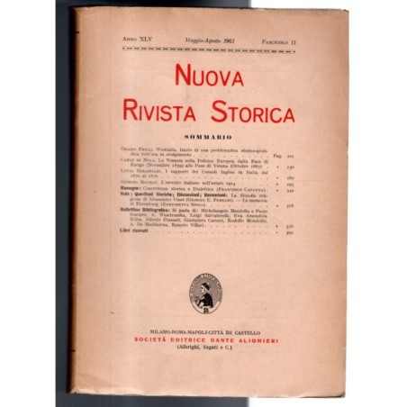 NUOVA RIVISTA STORICA-fasc II, maggio/agosto-1961