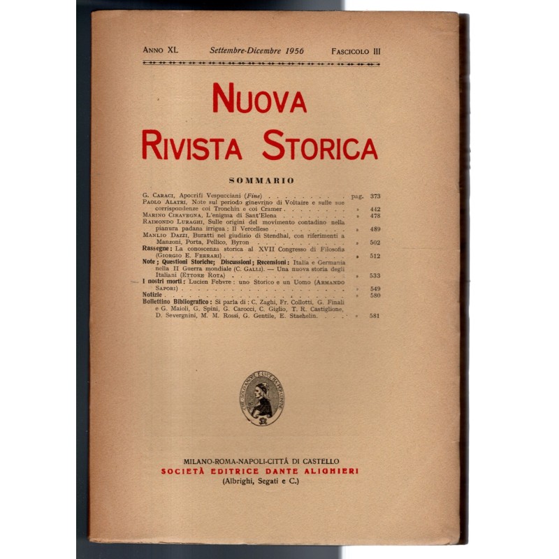 NUOVA RIVISTA STORICA-fasc III, settembre/dicembre-1956