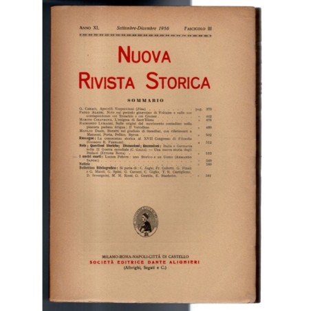 NUOVA RIVISTA STORICA-fasc III, settembre/dicembre-1956