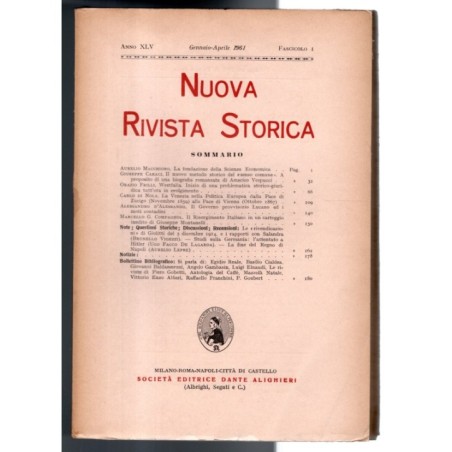 NUOVA RIVISTA STORICA-fasc I, gennaio/aprile-1961