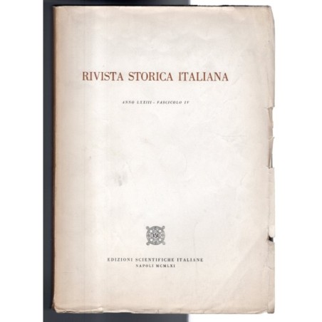 RIVISTA STORICA ITALIANA-fasc IV-1961
