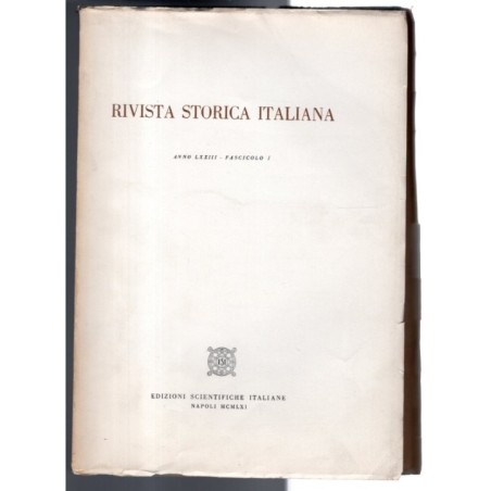 RIVISTA STORICA ITALIANA-fasc I-1961