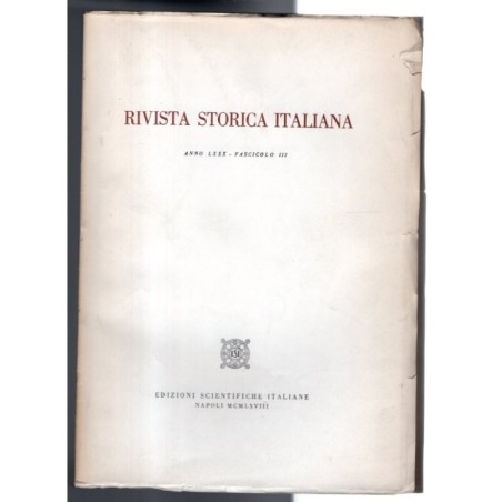 RIVISTA STORICA ITALIANA-fasc III-1968