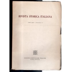 RIVISTA STORICA ITALIANA-fasc IV-1962