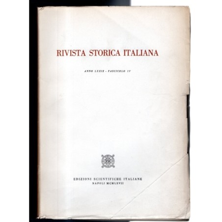 RIVISTA STORICA ITALIANA-fasc IV-1967