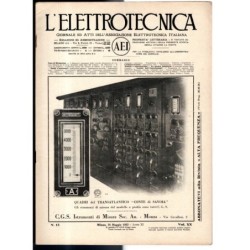 L'ELETTROTECNICA-n 15, 25 maggio, vol XX-1933