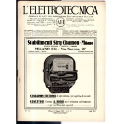 L'ELETTROTECNICA-n 14, 15 maggio, vol XX-1933