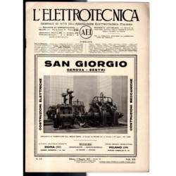 L'ELETTROTECNICA-n 13, 5 maggio, vol XX-1933