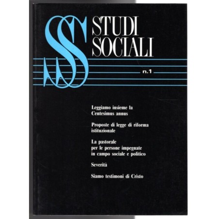 STUDI SOCIALI-n 1, gennaio-1992
