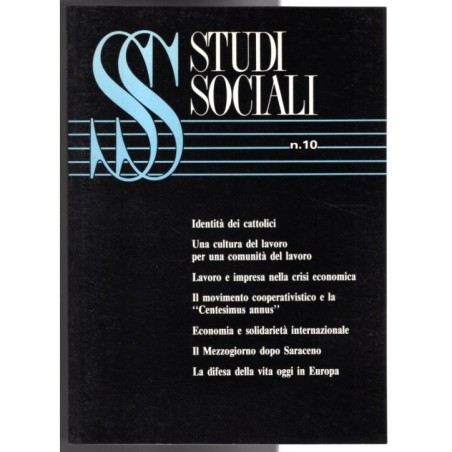 STUDI SOCIALI-n 10, ottobre-1991