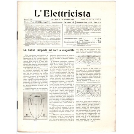 L'ELETTRICISTA-serie III, vol III, n 24, 15 dicembre-1914