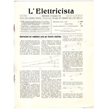 L'ELETTRICISTA-serie III, vol III, n 18, 15 settembre-1914