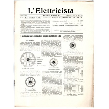 L'ELETTRICISTA-serie III, vol III, n 16, 15 agosto-1914