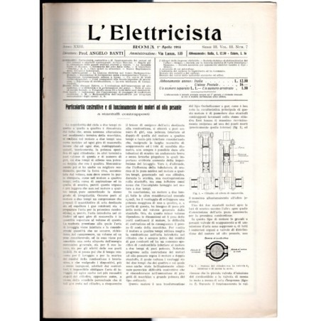 L'ELETTRICISTA-serie III, vol III, n 7, 1 aprile-1914