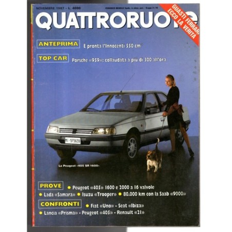 QUATTRORUOTE-n 385, novembre-1987