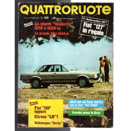 QUATTRORUOTE-n 262, ottobre-1977
